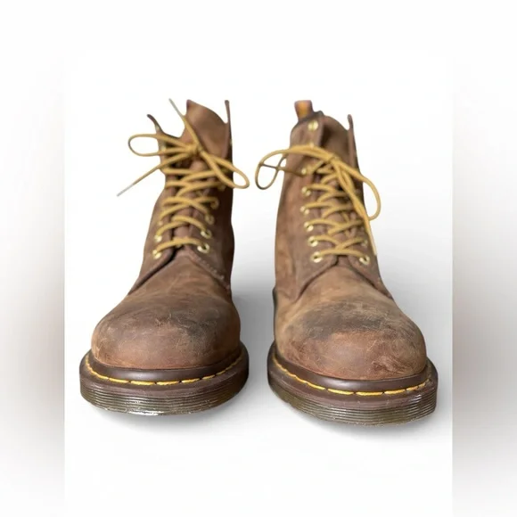 Dr. Martens 1460 Brown Crazy Horse Leather 8 Eye Boots Men’s US 12 UK 11 - Picture 3 of 8